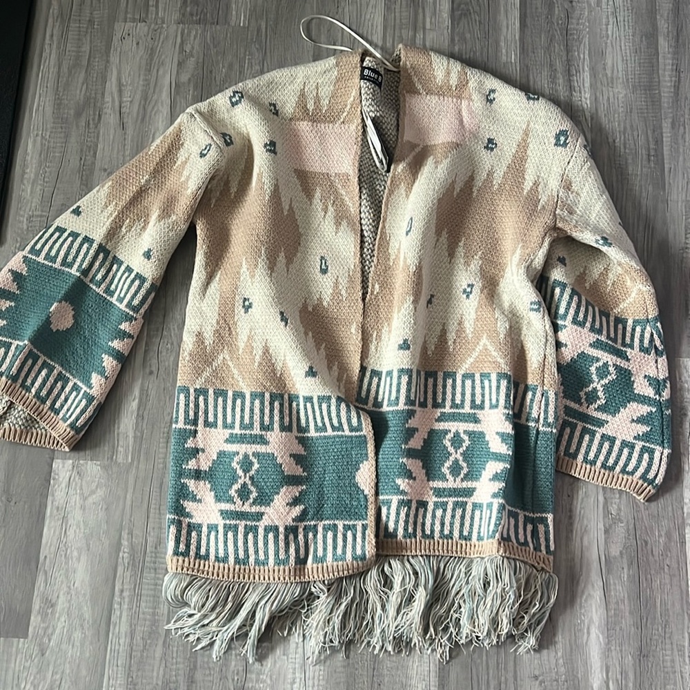 Aztec Fringe Cardigan | Western Cardigan | Yellowstone Style Sweater